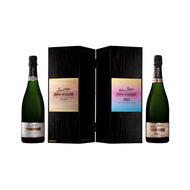 Coffret Duo Piper-Heidsieck Hors-Série 1982 + Sauvage 1982 Champagne