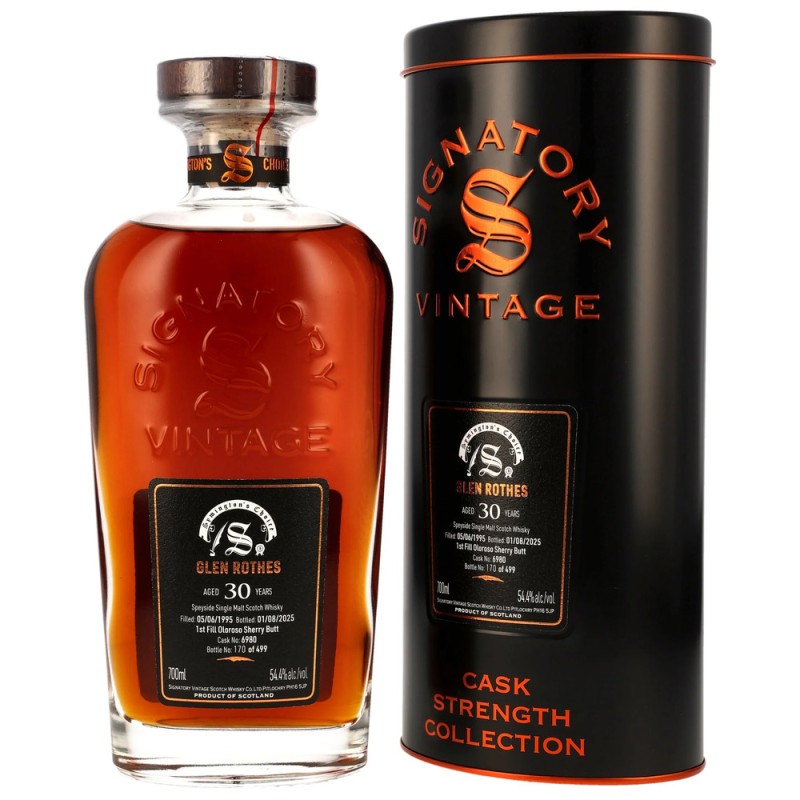 Glenrothes 30 Ans 1995 1st Fill Oloroso Sherry Butt Signatory Vintage